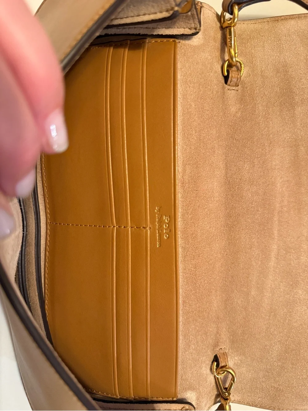 Polo by Ralph Lauren ID Medium Leather Clutch Bag - As Seen On Five Star Weekend